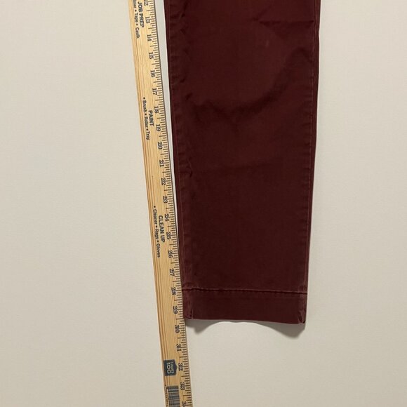Polo Ralph Lauren Pants Stretch Straight Fit Chino Preppy Maroon Mens size 32x30 - Picture 3 of 7